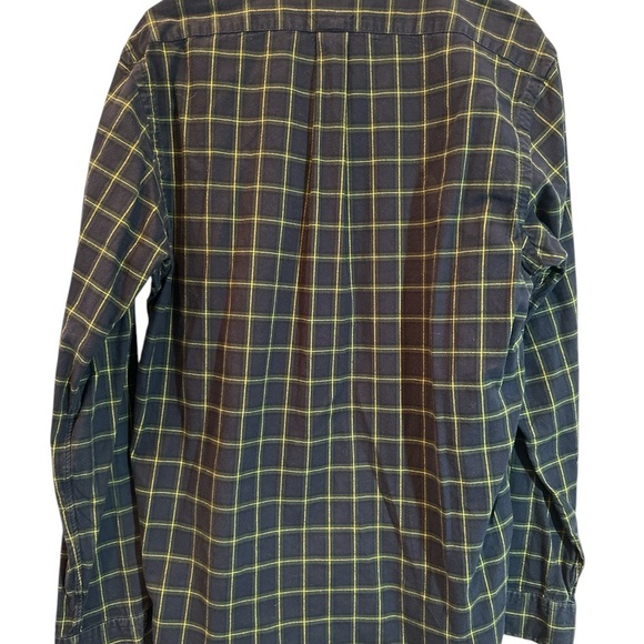 Polo Ralph Lauren Shirt Mens Lg Green Blue Windowpane Button Up L/S Casual - Picture 2 of 7